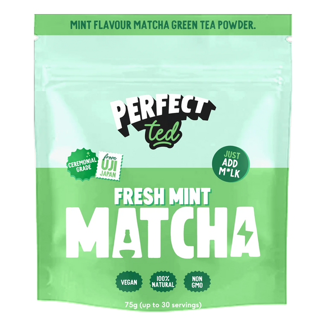 75g pouch of fresh mint matcha latte powder