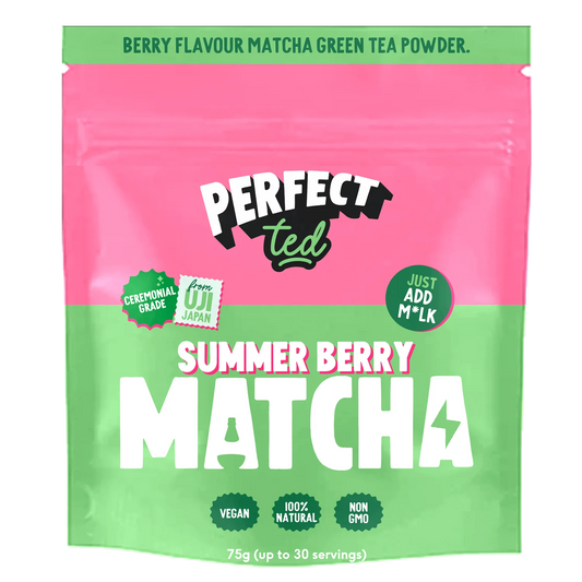 75g pouch of summer berry matcha latte