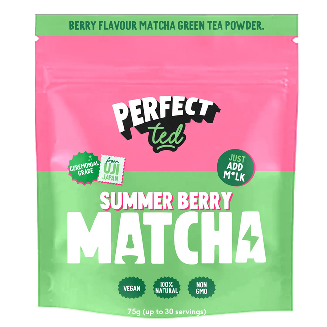 75g pouch of summer berry matcha latte