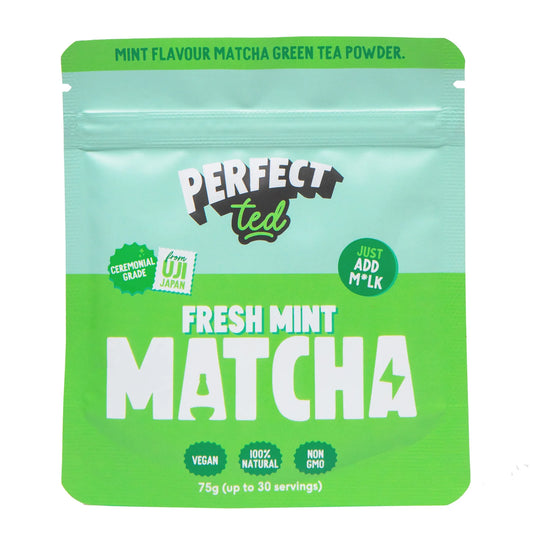 75g pouch of fresh mint matcha latte powder