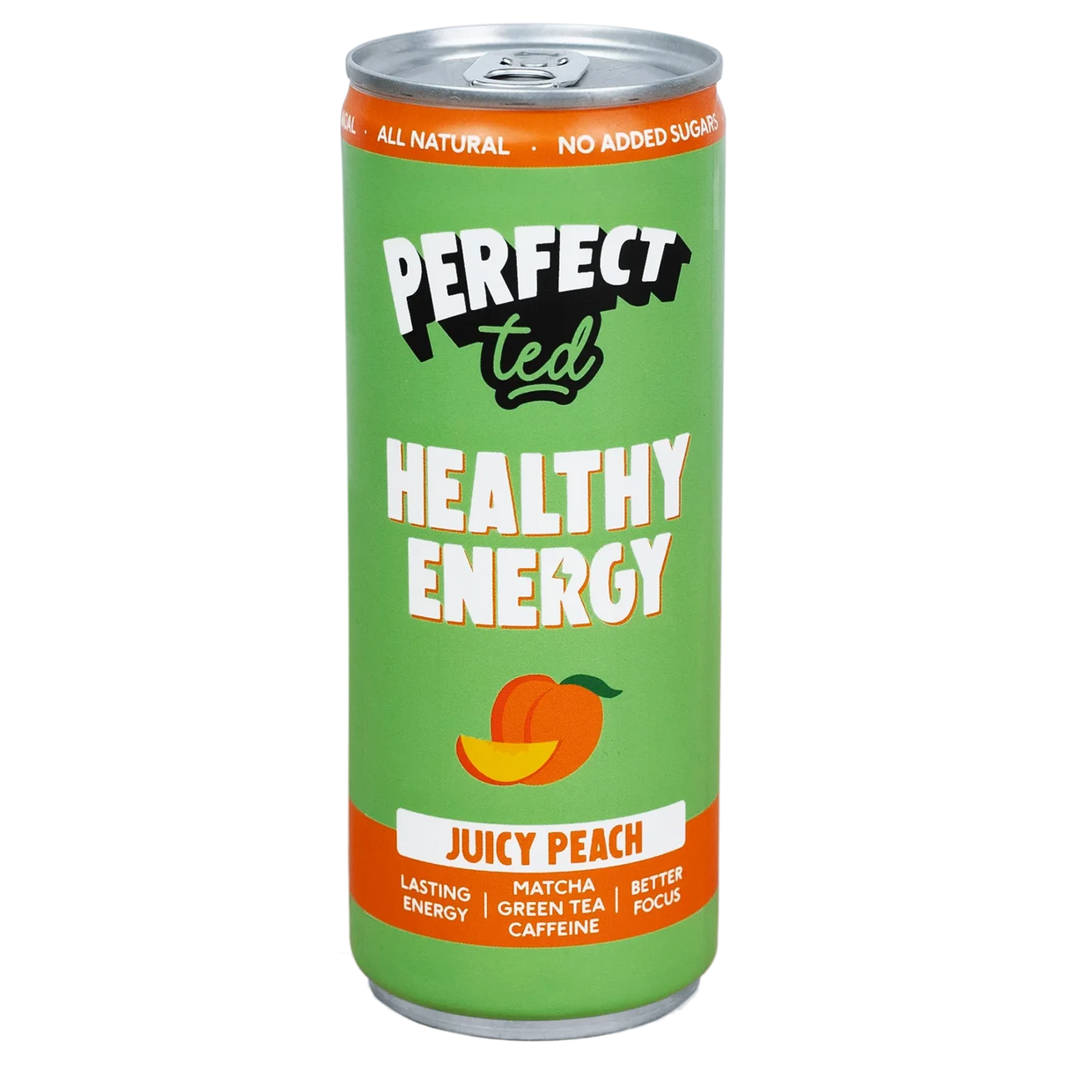 PerfectTed can of Juicy Peach Healthy Energy