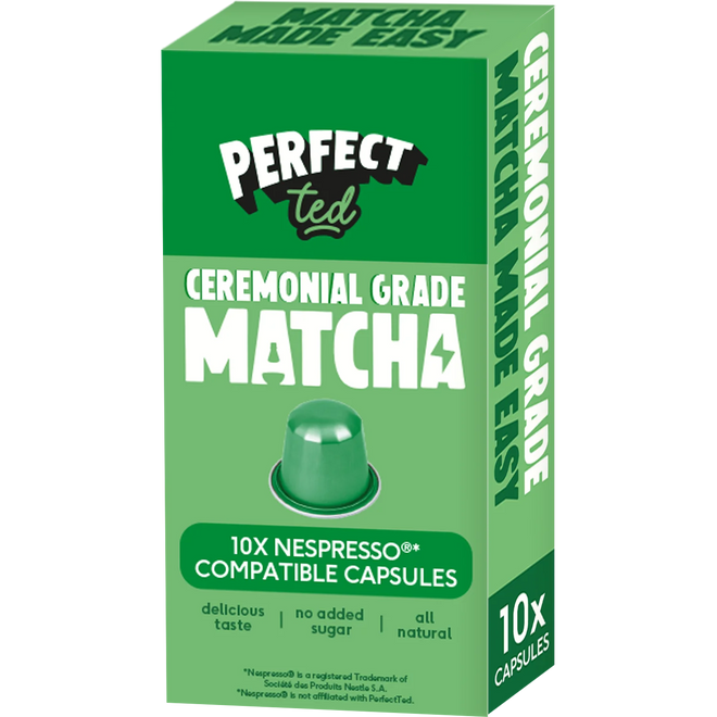 PerfectTed box of matcha Nespresso pods